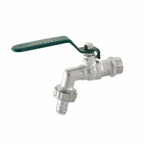 1024A Forged Brass Ball Bib Cock With Hose Union Crome Plated