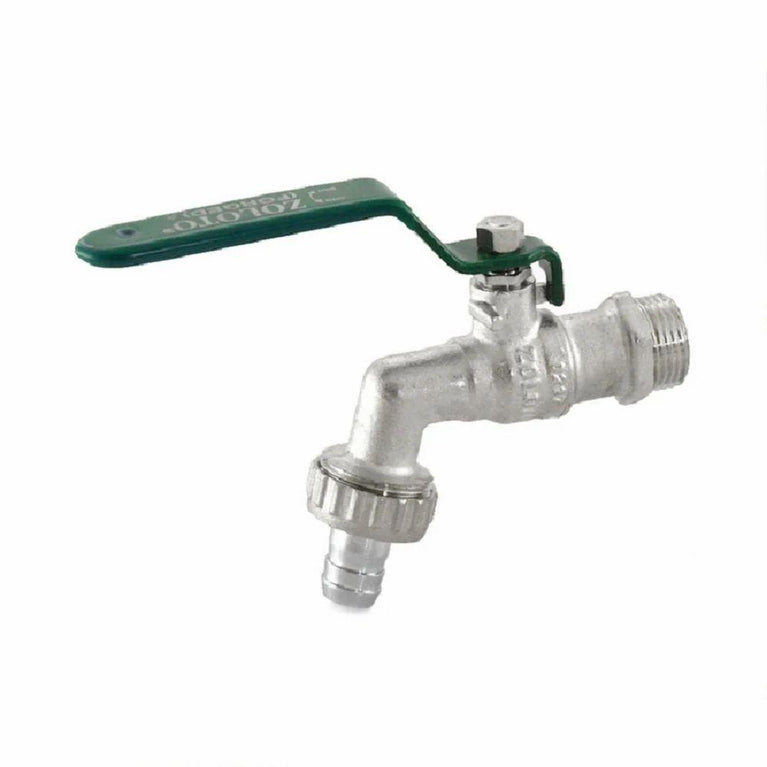 1024A નળી યુનિયન ક્રોમ પ્લેટેડ સાથે બનાવટી બ્રાસ બોલ બિબ કોક