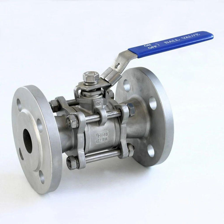 1080B SS Flanged Three Piece Design Ball Valve