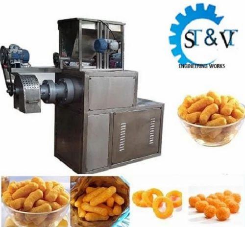 100 Kg/ Hour Semi Automatic Corn Puff Snacks Processing Line