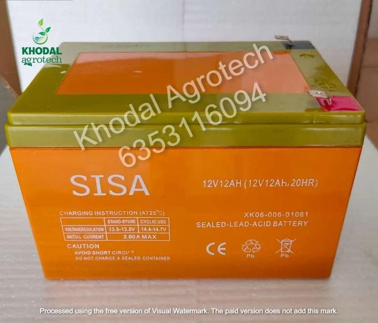 12 V 12 Ah Sisa Yellow Battery