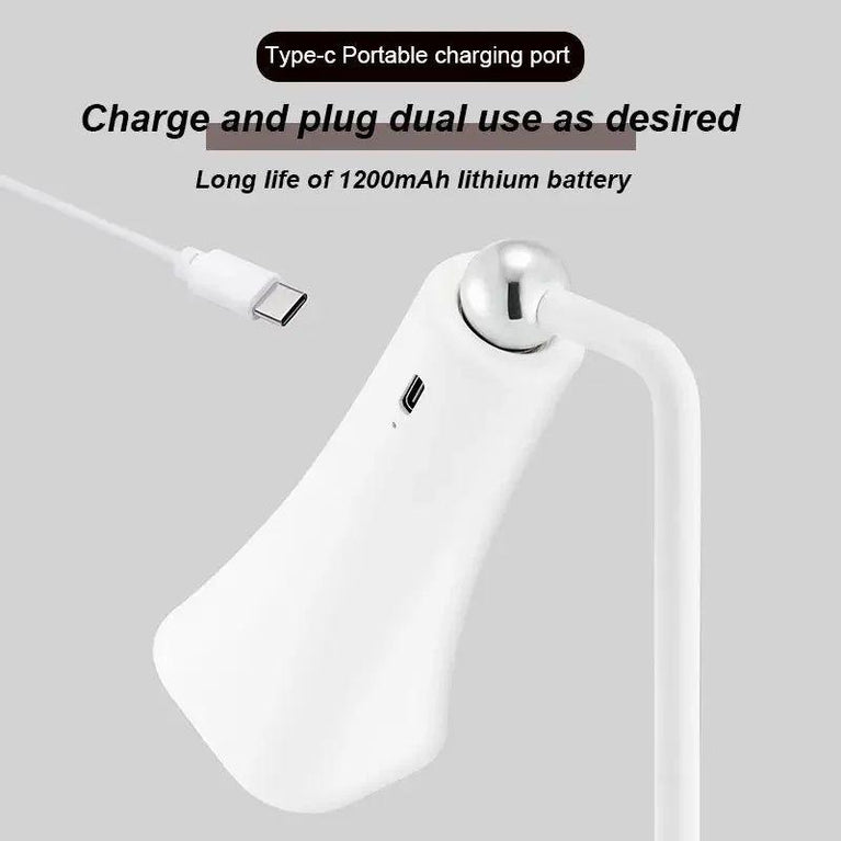 3 ઈન 1 મેગ્નેટિક મલ્ટિફંક્શન ટેબલ લેમ્પ - મેગ્નેટિક વાયરલેસ રિચાર્જેબલ ટેબલ સાથે લેડ ડેસ્ક લેમ્પ