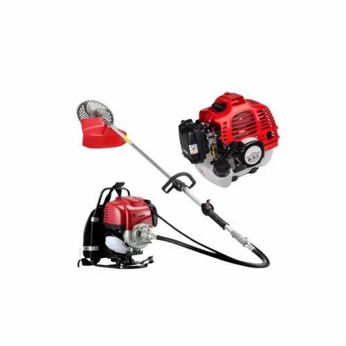 4 Stroke Side Pack Petrol Brush Cutter With Multi Attachments