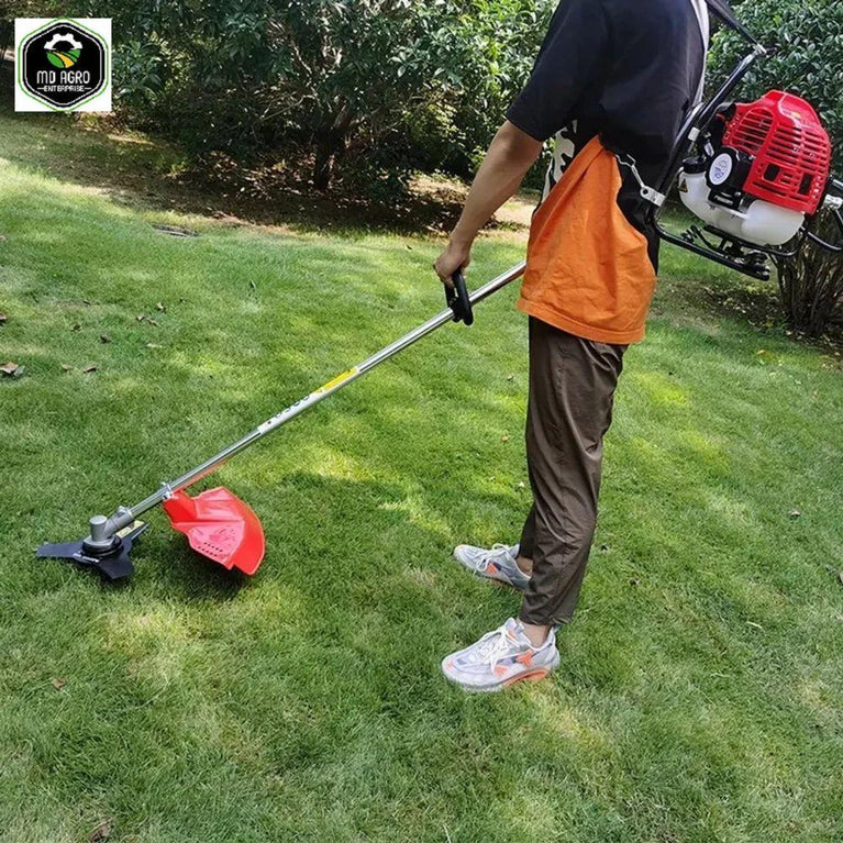 4 સ્ટ્રોક MD Agro JX-50 પેટ્રોલ ઓપરેટેડ હેવી ડ્યુટી બેકપેક બ્રશ કટ