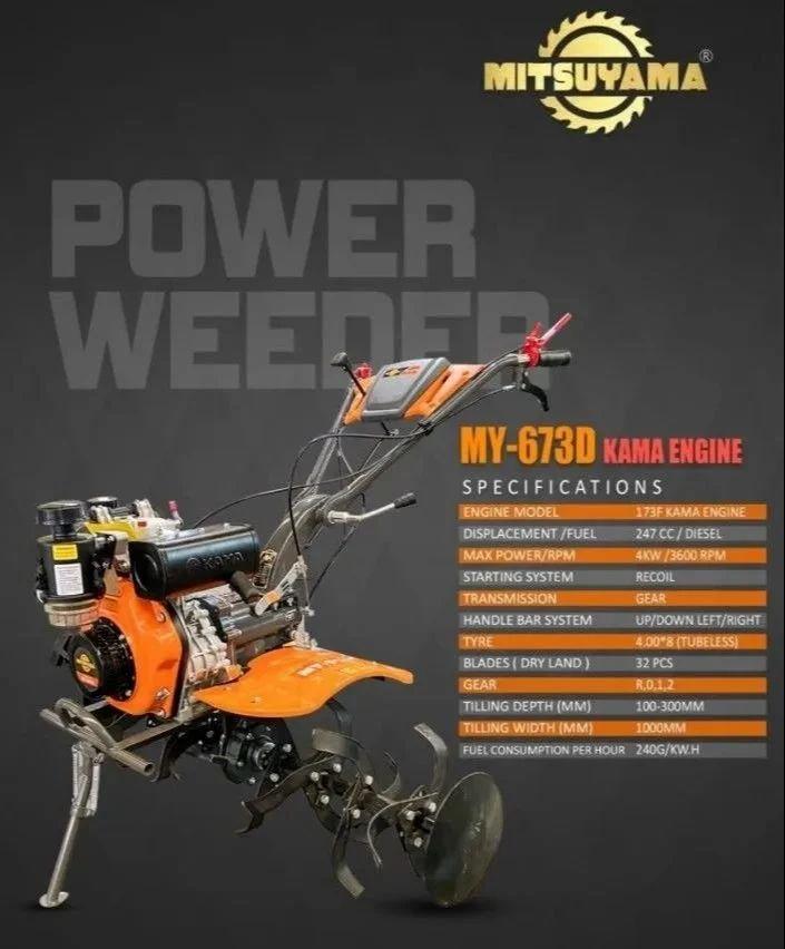 5.5 HP પાવર વીડર મીની ટીલર 173F ડીઝલ