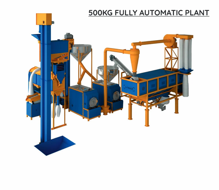 500KG/घंटा पूर्णतया स्टोनलेस आटा संयंत्र