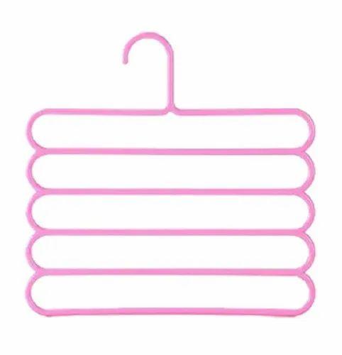 5 Layer Plastic Clothes Hanger Multifunction 5 Layer Plastic Hangers