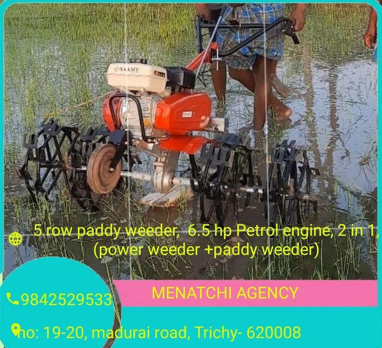 5 Row Paddy Weeder