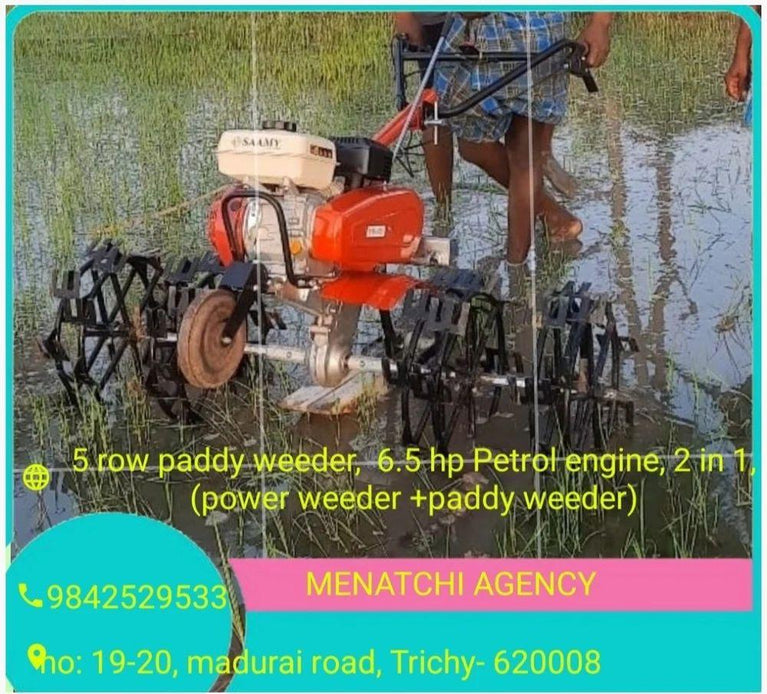 5 Row Paddy Weeder