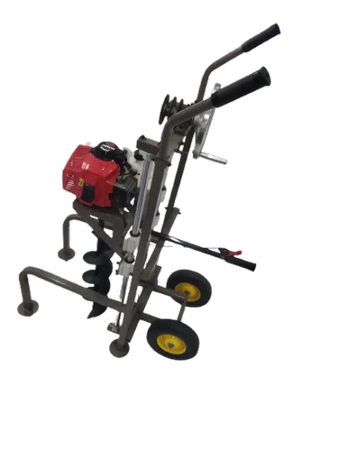 63cc Trolley Stand Petrol Earth Auger With Wheels