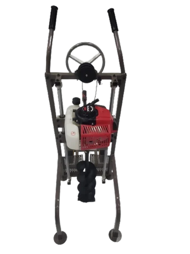 63cc Trolley Stand Petrol Earth Auger With Wheels
