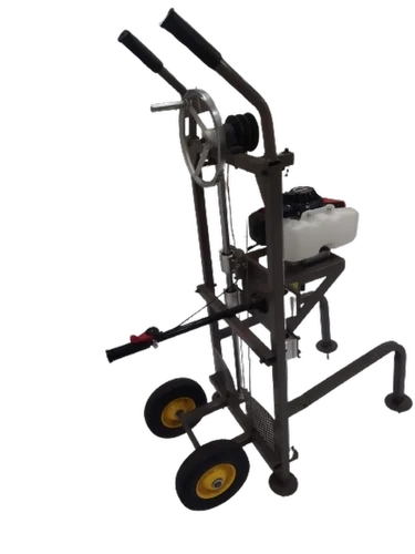 63cc Trolley Stand Petrol Earth Auger With Wheels