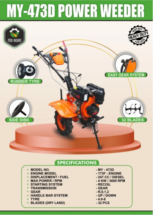 7HP Diesel Power Weeder 173F