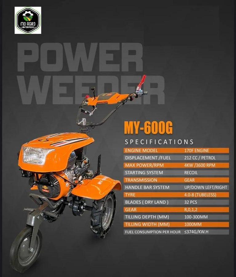 7 Hp MY 600G ( Head Light ) weeder