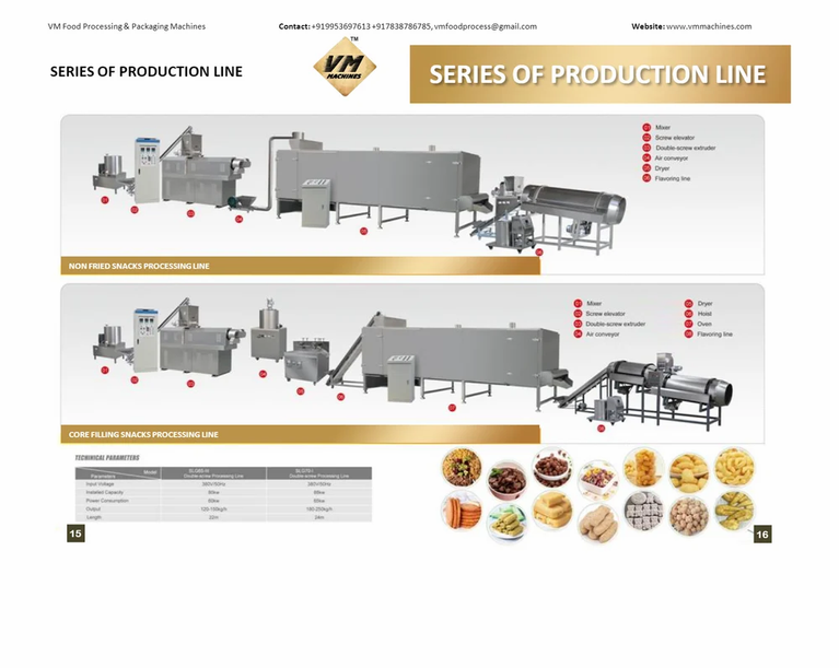 ઓટોમેટિક સ્નેક્સ ટ્વીન સ્ક્રુ એક્સટ્રુડર મશીન