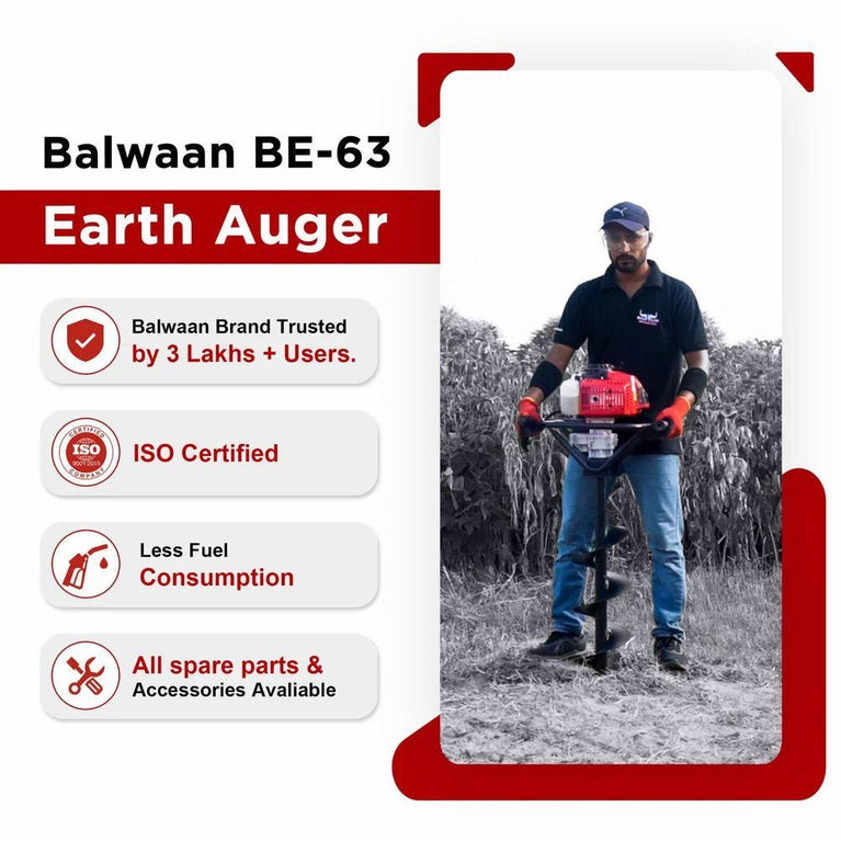 બલવાન 63cc એન્જિન સંચાલિત સોઈલ ડિગર BE-63