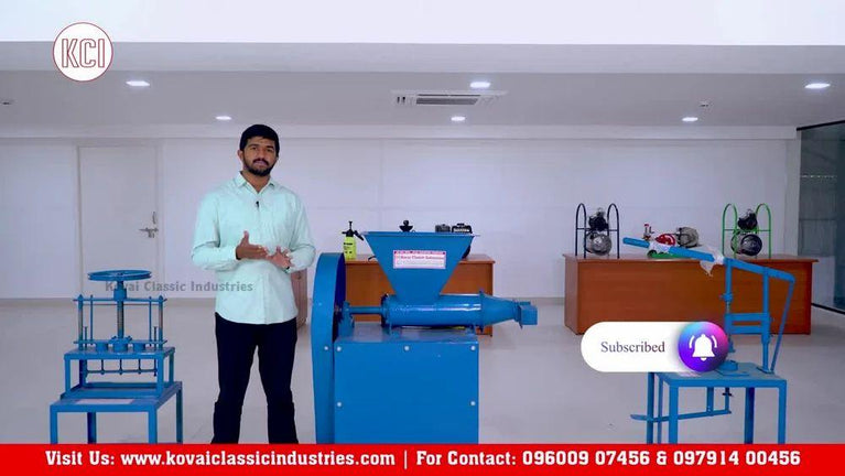 ગાયના છાણની કેક બનાવવાનું મશીન