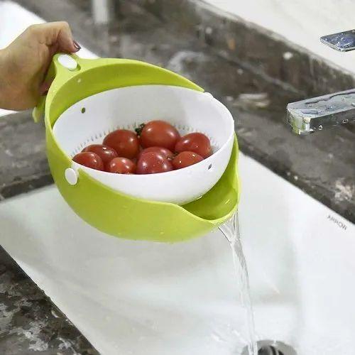 Cestello Scolapasta Multifunzione - Imbuto Per Lavello Con Fori Drenaggio, PET Trasparente