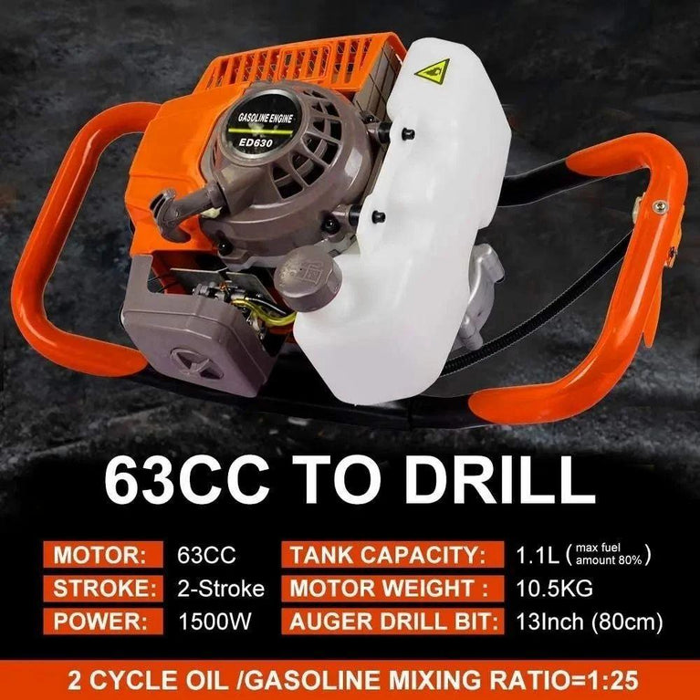 Earth Auger Double Wheel Type 68 Cc