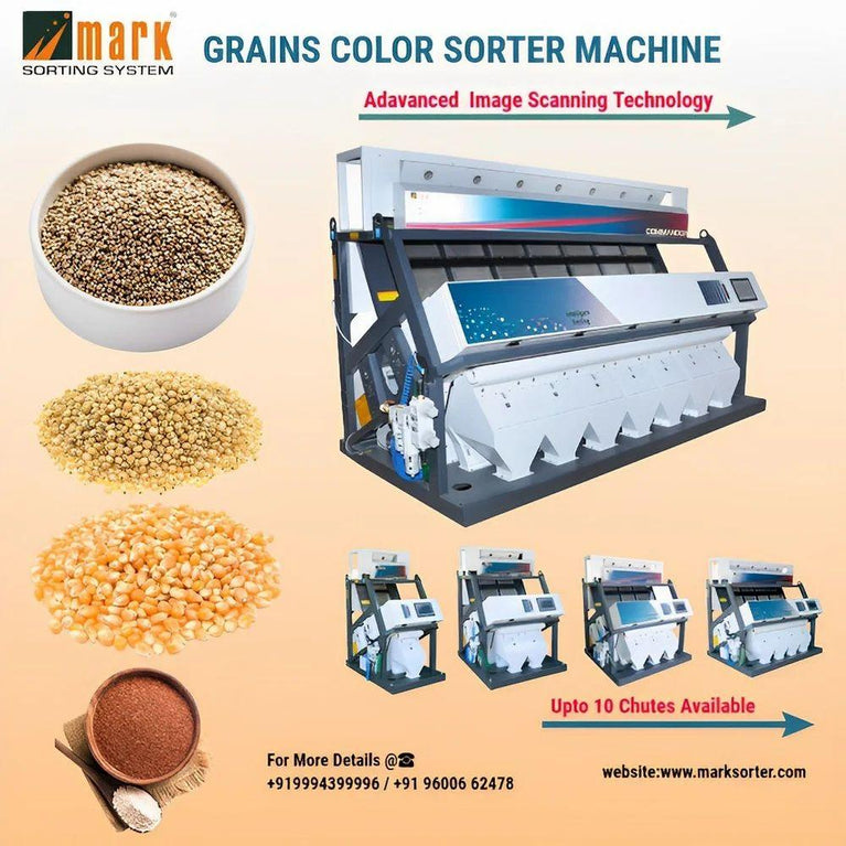Grain Color Sorter / Grain Sorting Machine / Millets Sorting Machine / Multi Grains Sorting
