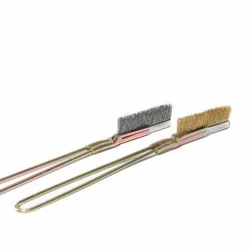 Knife Shape Handle Brass Wire Brush