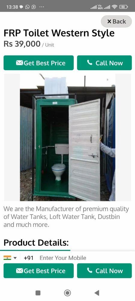 RCC Precast Concrete Toilet Block