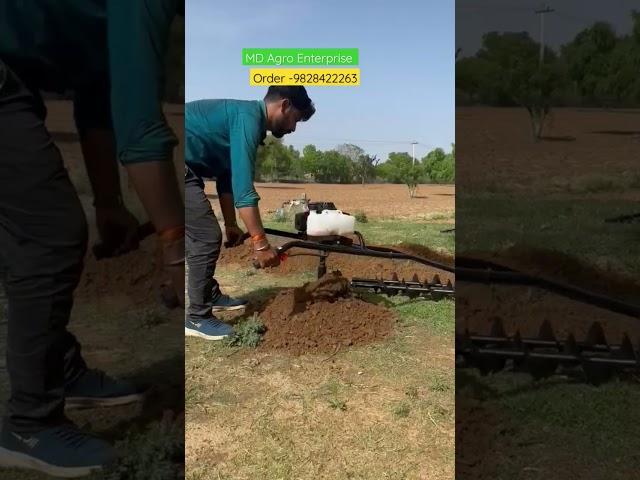 वास्तव में 2 स्ट्रोक 63cc हैंड पुश ट्रॉली अर्थ ऑगर्स