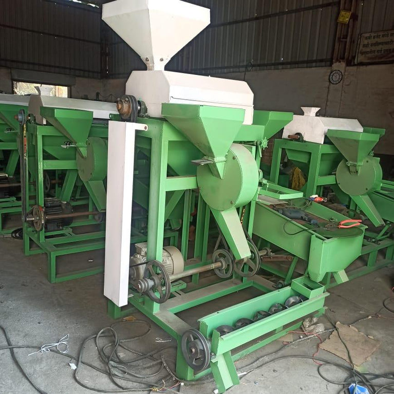 "Fully Automatic Mini Dal Mill Plant: Efficient Grain Processing"