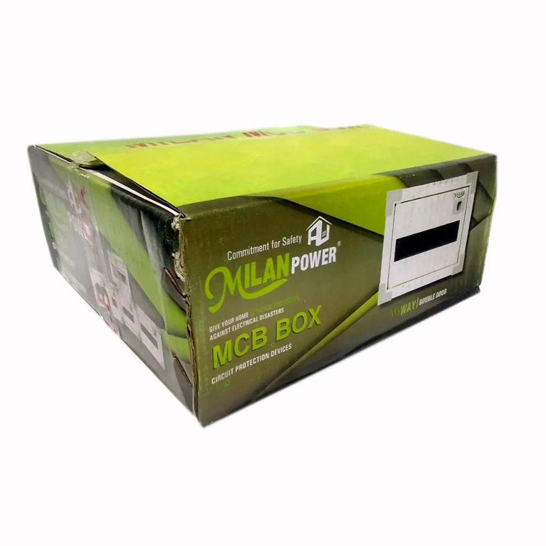10 WAY MILAN POWER METAL MCB BOX DOUBLE DOOR