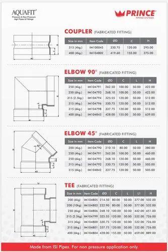 Prince Fabricated Fitting