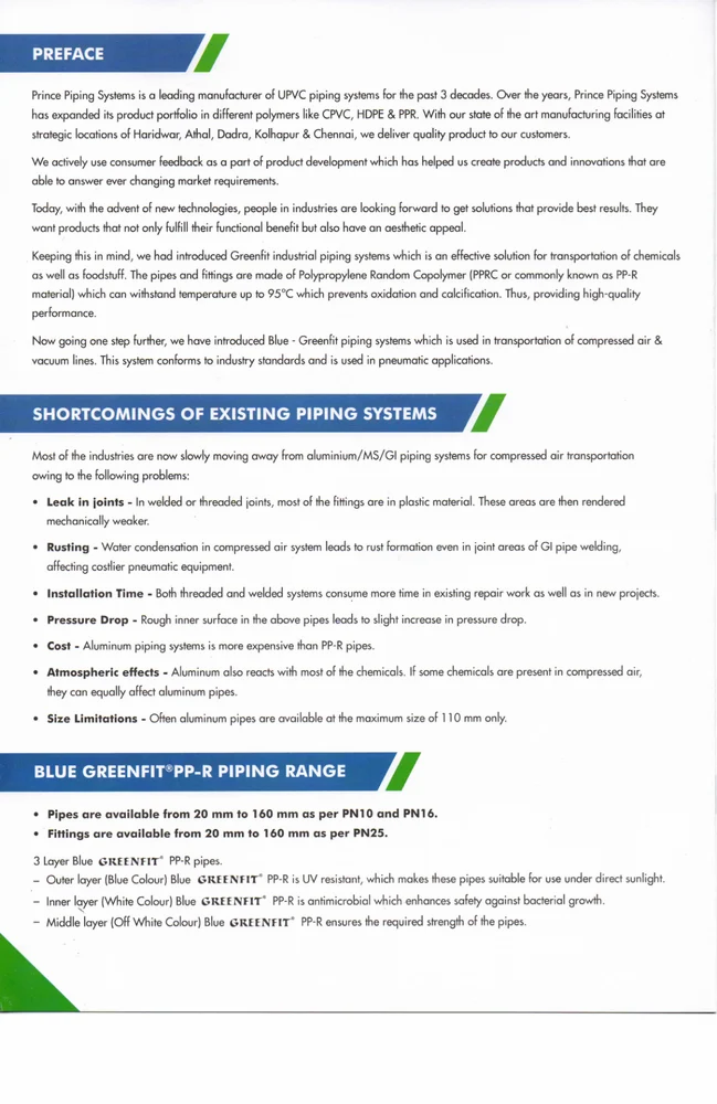 Prince Greenfit Pprc Piping System