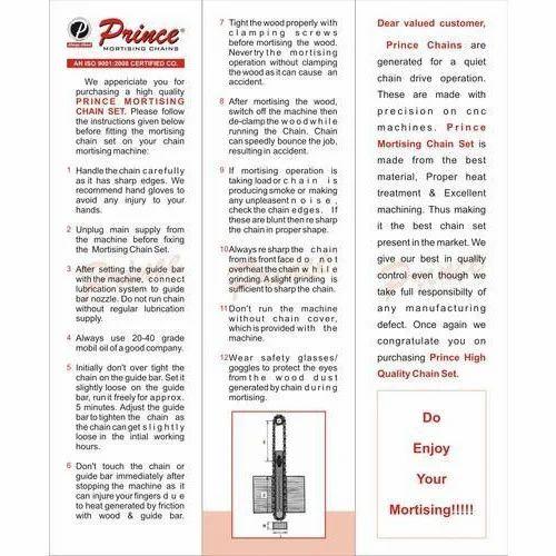1/2 " Mortising Chain Set Prince 1/2 Inch Chain Mortiser Chain Set Price In India