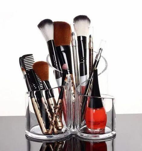 2207 - Acrylic 3 Compartment Jewelry Holder Makeup Cosmetic Organizer