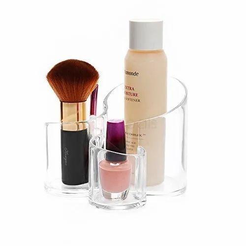 2207 - Acrylic 3 Compartment Jewelry Holder Makeup Cosmetic Organizer