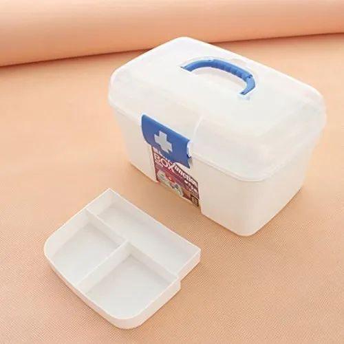 24.5x13.5x15 - Plastic Double Layers Health Care First Aid Medicine Storage Medical Box