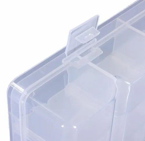 36 Grids Clear Plastic Storage Box with Adjustable Dividers Organizer