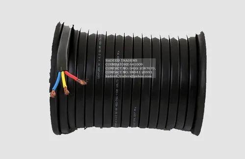 3 Core Flat Cable Aquaflox Polycab Submersible Cables