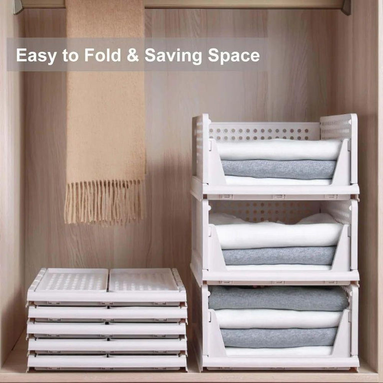 3 LAYER FOLDABLE SLIDING DRAWER - 3Pack Stackable Clothes Storage Basket Organizer