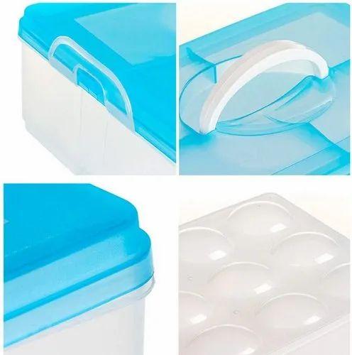 3 Layer 36 Egg Storage Box Holder Tray Stand With Lid Lock Handle