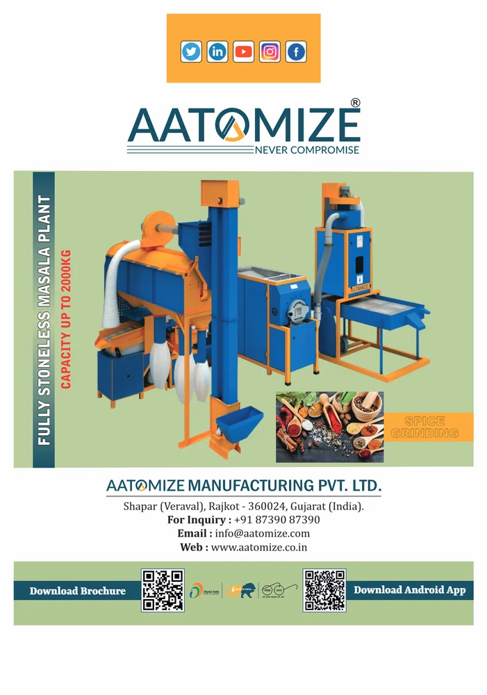 3 hp Automatic Haldi Grinding Machine - 2 in 1 Pulverizer Machine