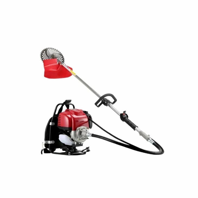 4 Stroke Side Pack Petrol Brush Cutter With Multi Attachments