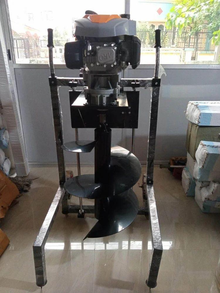 4stroke 196cc Heavy Duty Petrol Operated Earth Auger With Stand Trolley