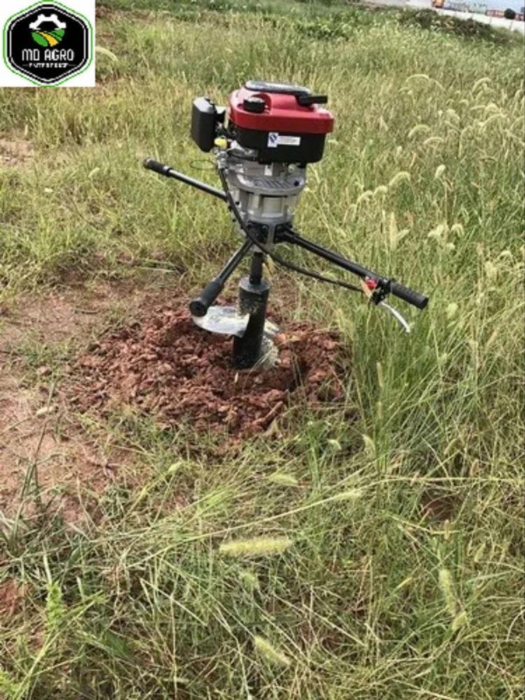 4stroke 196cc Heavy Duty Petrol Operated Earth Auger With Stand Trolley