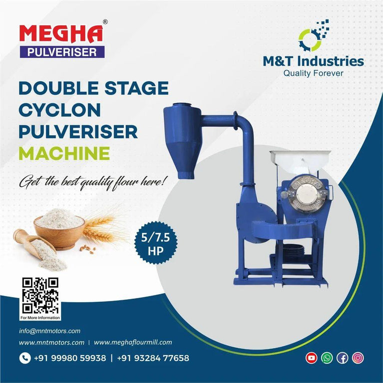 5 Hp Double Stage Cyclone Pulverizer
