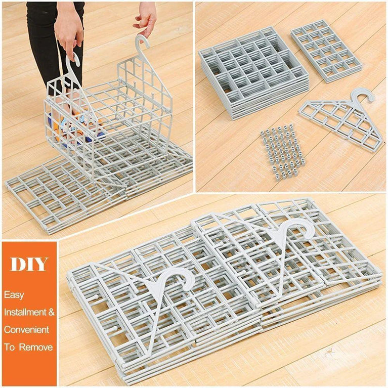 5 Layer Foldable Cloth Rack-  Folding Clothes Storage Racks Dormitory Closet
