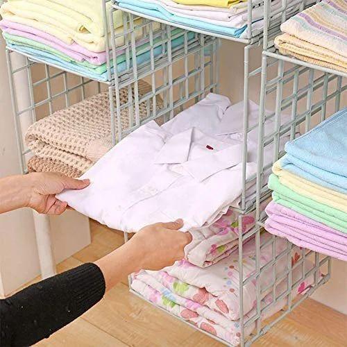 5 Layer Foldable Cloth Rack-  Folding Clothes Storage Racks Dormitory Closet