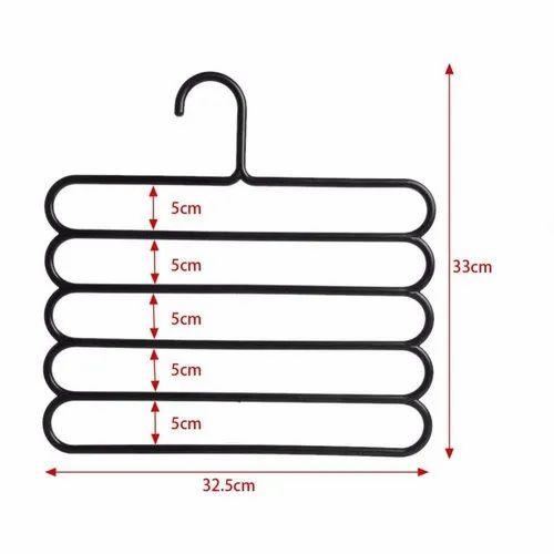 5 Layer Plastic Clothes Hanger Multifunction 5 Layer Plastic Hangers