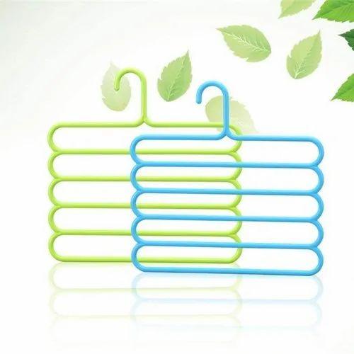 5 Layer Plastic Clothes Hanger Multifunction 5 Layer Plastic Hangers