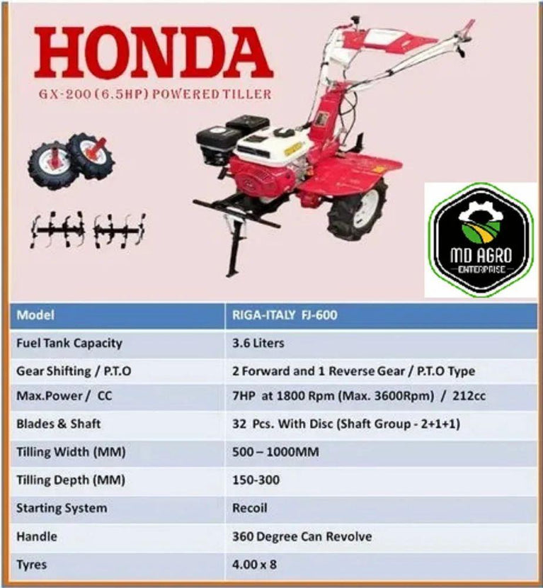 7hp Diesel Power Tiller With Kama Engine