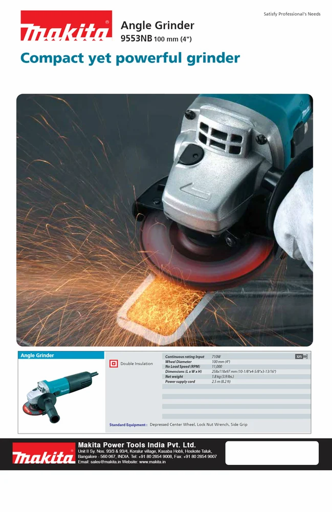 9553NB Mini Angle Grinder Angle